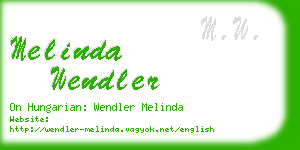 melinda wendler business card